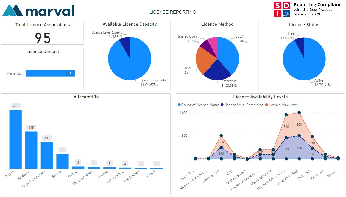 Example powerbi license report